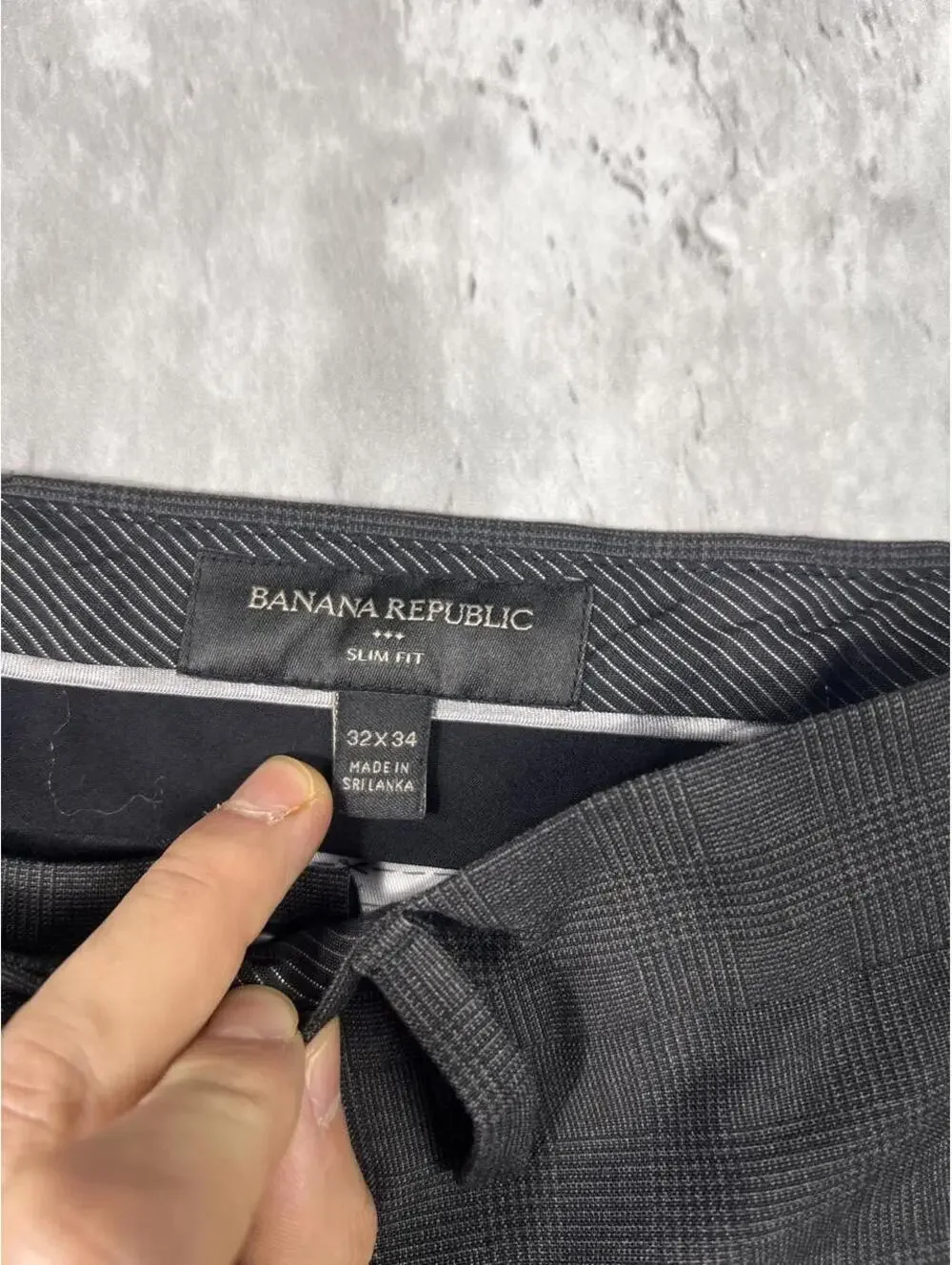 Banana Republic Slim Fit Dress Pants Charcoal Wool Blend Trousers